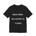 T-shirt grande sœur Version frère noir