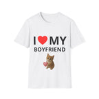 T-shirt i love my boyfriend Blanc